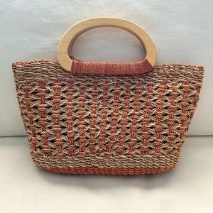 Beachy Straw Purse NWOT